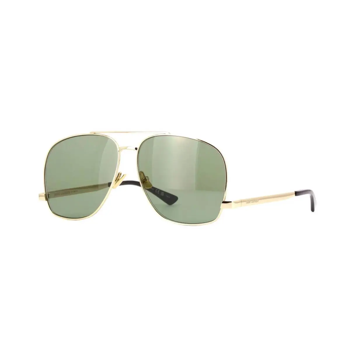 Saint Laurent SL 653 Leon Gold/green 003 Sunglasses - Frame: Gold, Lens: Green