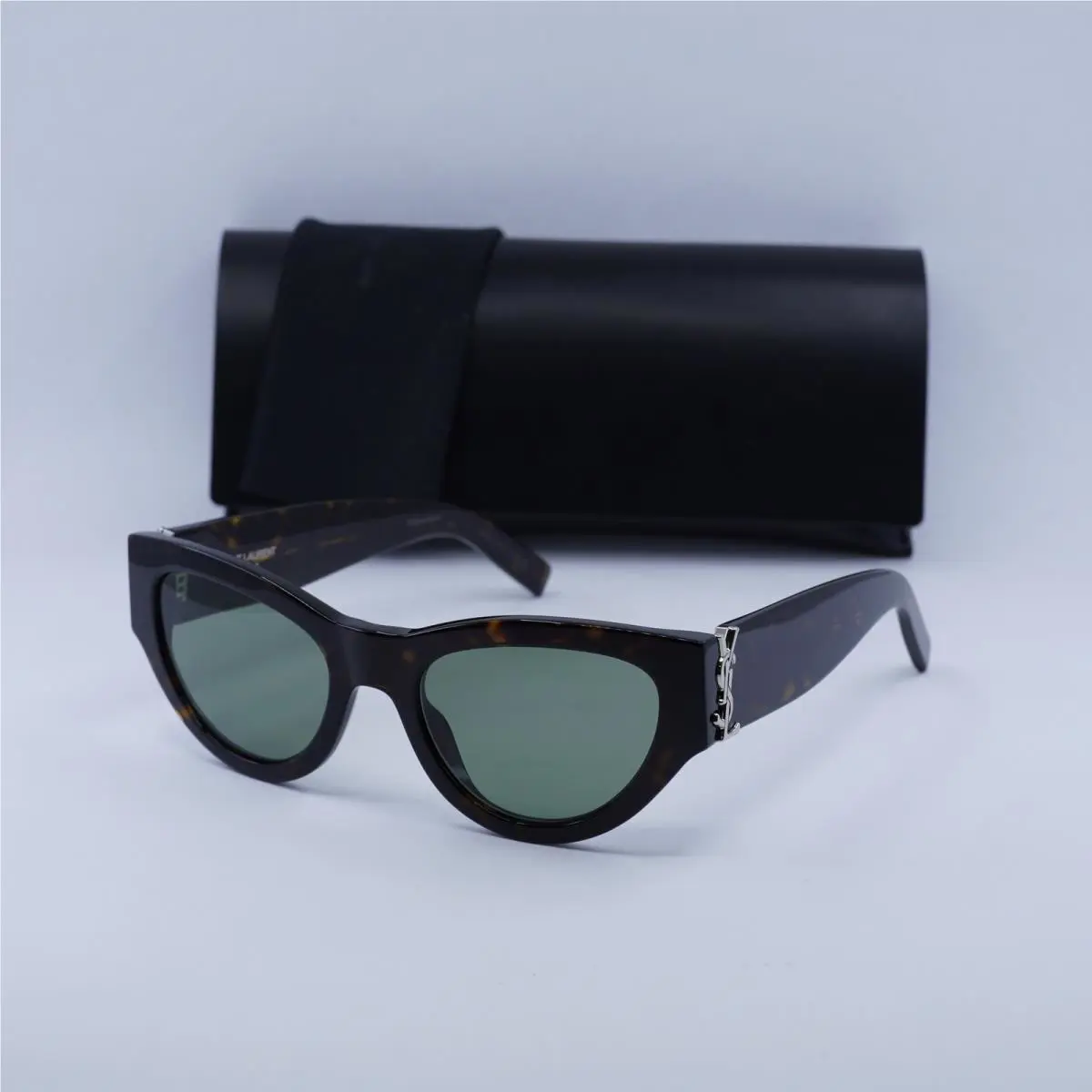 Saint Laurent SLM94 008 Dark Havana/green 53-20-145 Sunglasses by Yves Saint Laurent