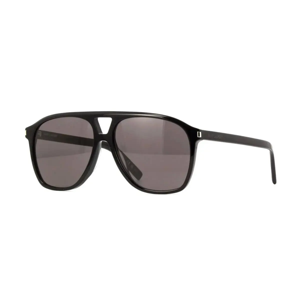 Saint Laurent SL 596 Dune Shiny Black/grey Smoke 001 Sunglasses - Frame: Shiny Black, Lens: Grey Smoke