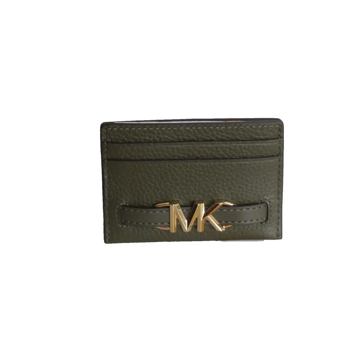 Michael Kors Reed Leather Large Card Holder Case Wallet Olive