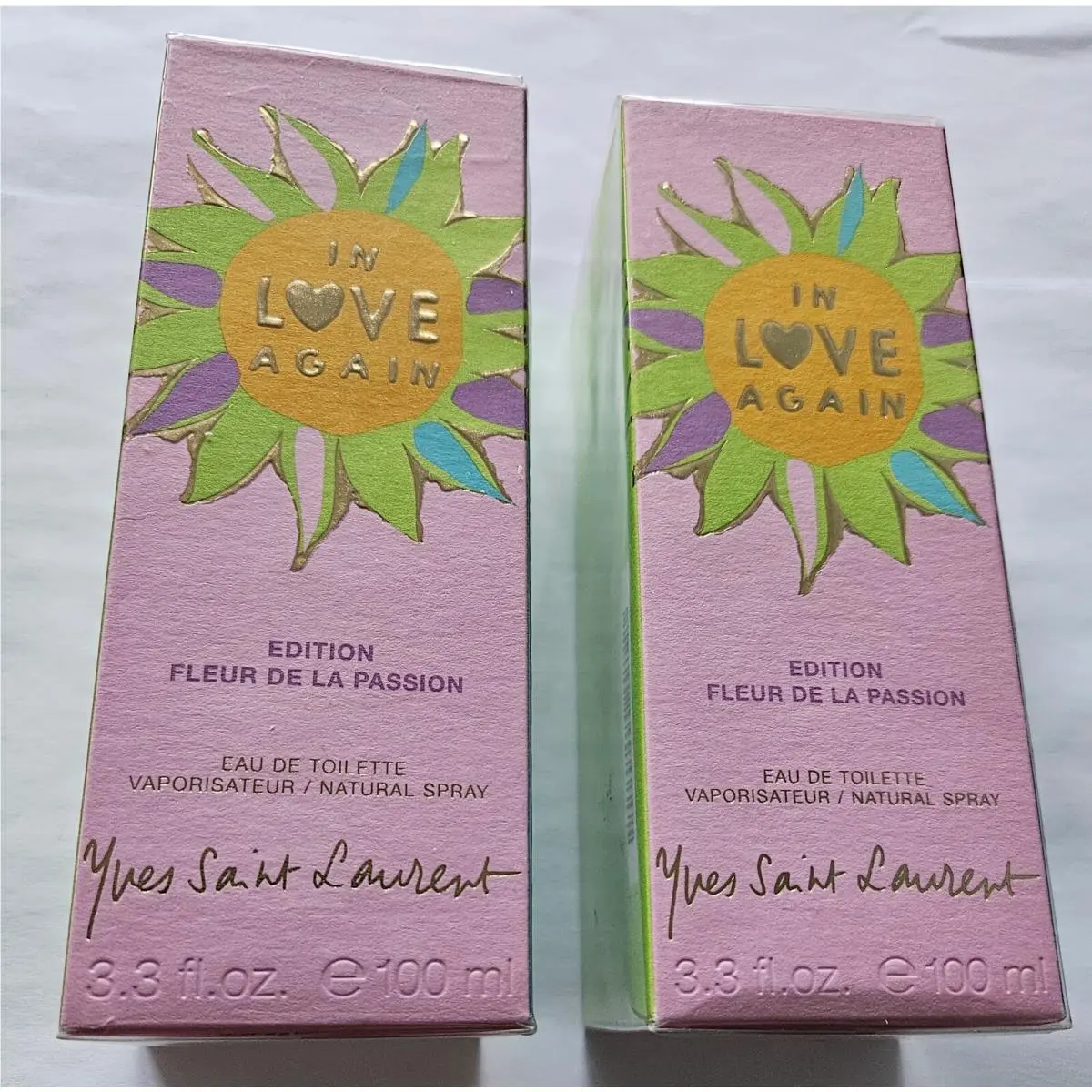 2 Ysl Yves Saint Laurent In Love Again Fleur De La Passion Edt 100 ml 3.3 oz