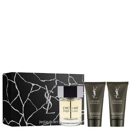 Yves Saint Laurent L`homme 3 Pc Set Edt 3.3Oz Aftershave Showe Gel Boxed