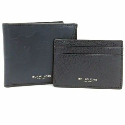 Michael Kors Camden Billfold Blue / Navy Wallet with Card Case in Gift Box