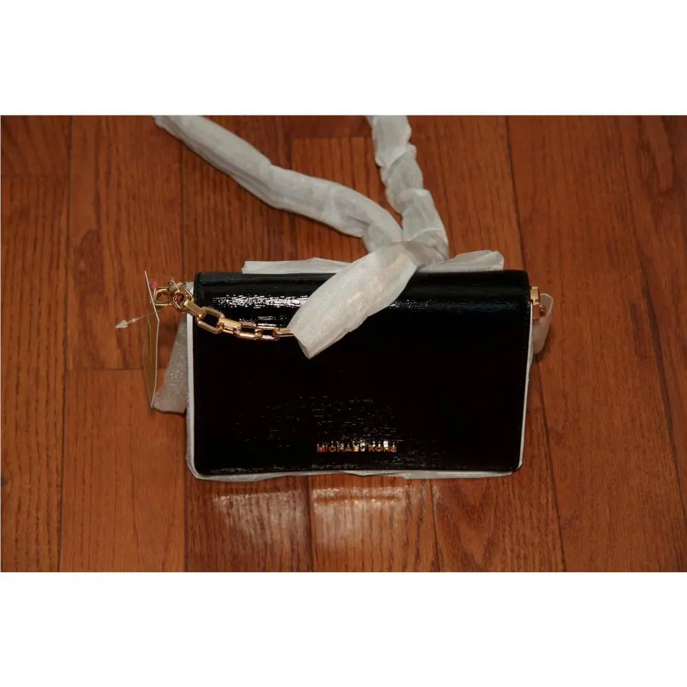 Michael Kors Brinkley Medium Messenger Bag Handbag Purse Black