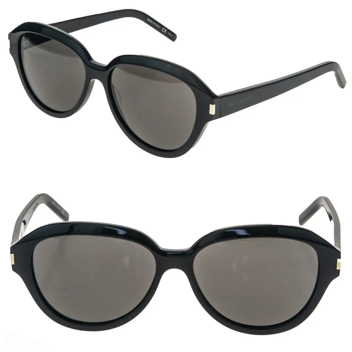 Saint Laurent Wave 400 SL400 Black Oval Classic Sunglasses Unisex 001