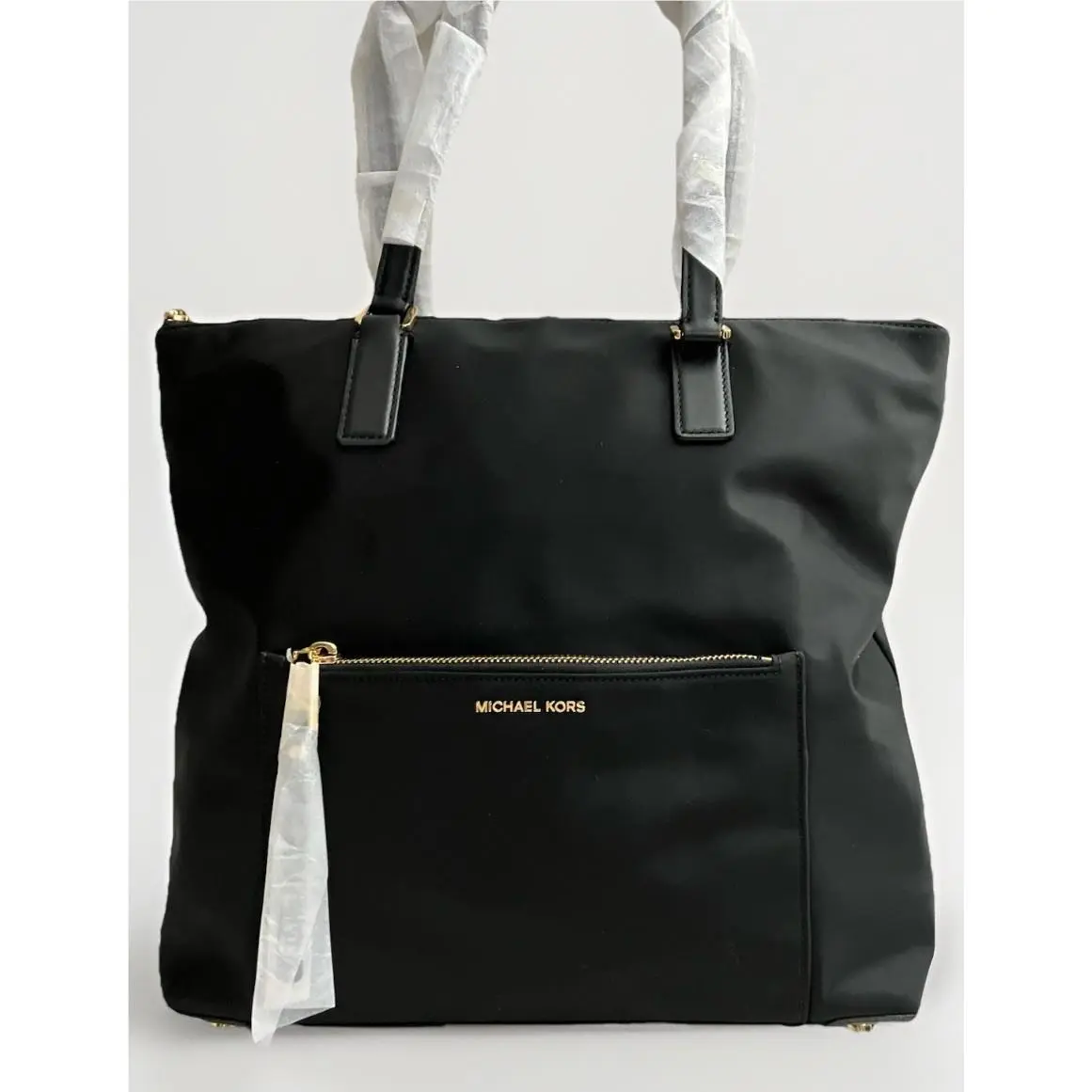 Kors Ariana Large Nylon Tote Shoulder Bag Black