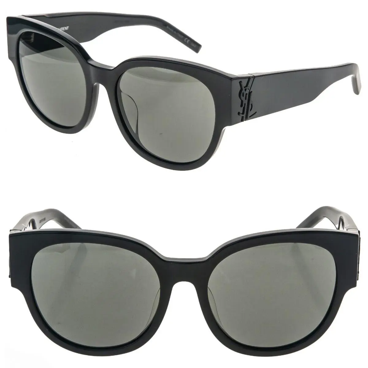 Saint Laurent Ysl Monogram M19 SLM19F Black Chunky Logo Sunglasses 001 19