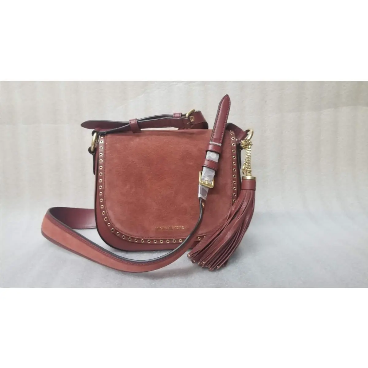 Michael Kors Brooklyn Medium Leather Saddle Bag