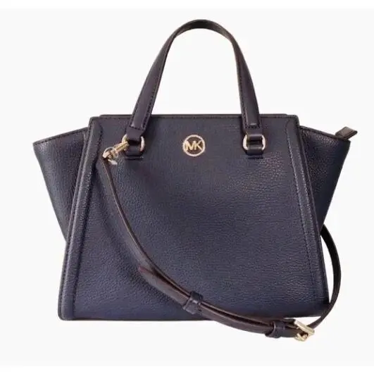Michael Kors Women`s Freya Small Leather Satchel/xbody Navy