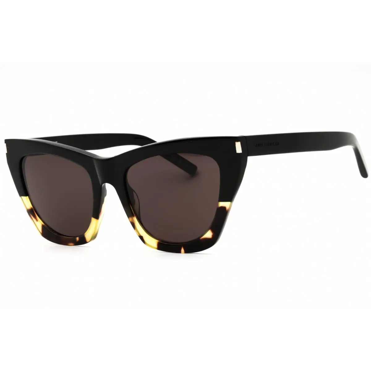 Saint Laurent SL214 Kate 010 Black/havana/black 55-20-145 Sunglasses - Frame: Black Havana, Lens: Black, Code: 010