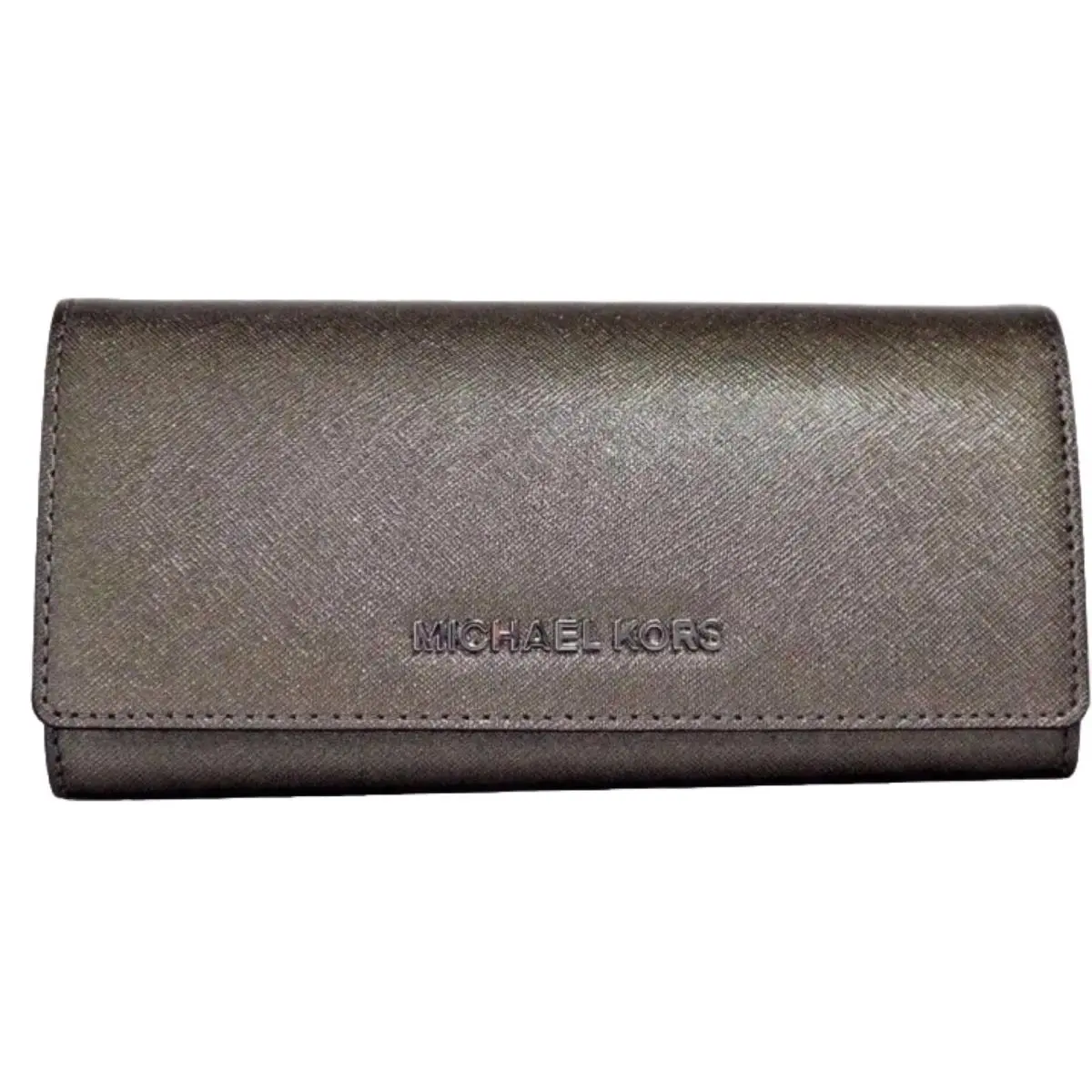 Michael Kors Carryall Wallet Jet Set Travel Saffiano Leather Nickel