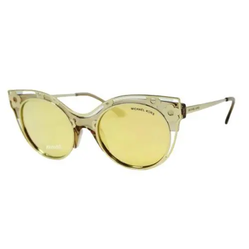 Michael Kors Melbourne MK1038-33557J Ltbrown Crys Injected/goldmirror Sunglasses
