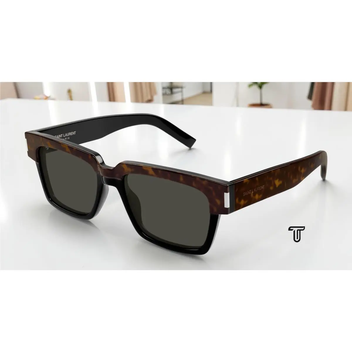 Saint Laurent SL 732 Vadim 003 Havana Grey 54 mm Men`s Sunglasses by Yves Saint Laurent
