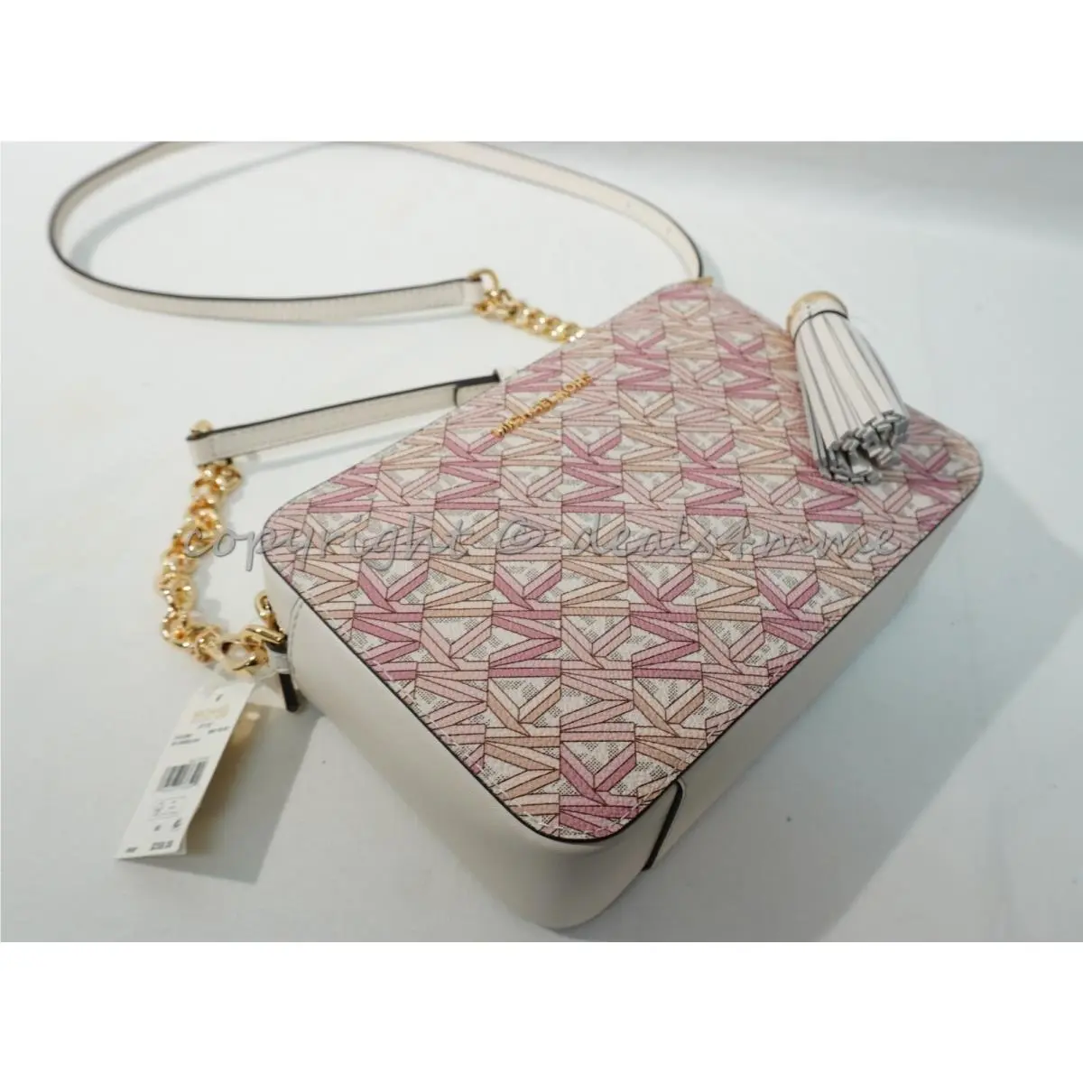 Michael Kors 32H1GJ6M2I Jet Set Medium Camera Bag/shoulder Bag Smokey Rose Multi