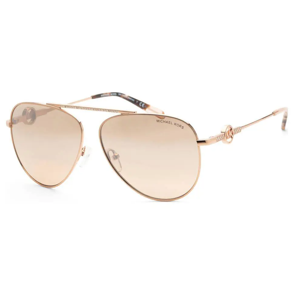 Michael Kors Women`s Rose Gold Aviator Sunglasses MK1066B-11088Z