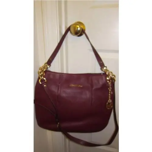 Michael Kors Bedford Leather Large Convertible Shoulder Bag Cinnabar