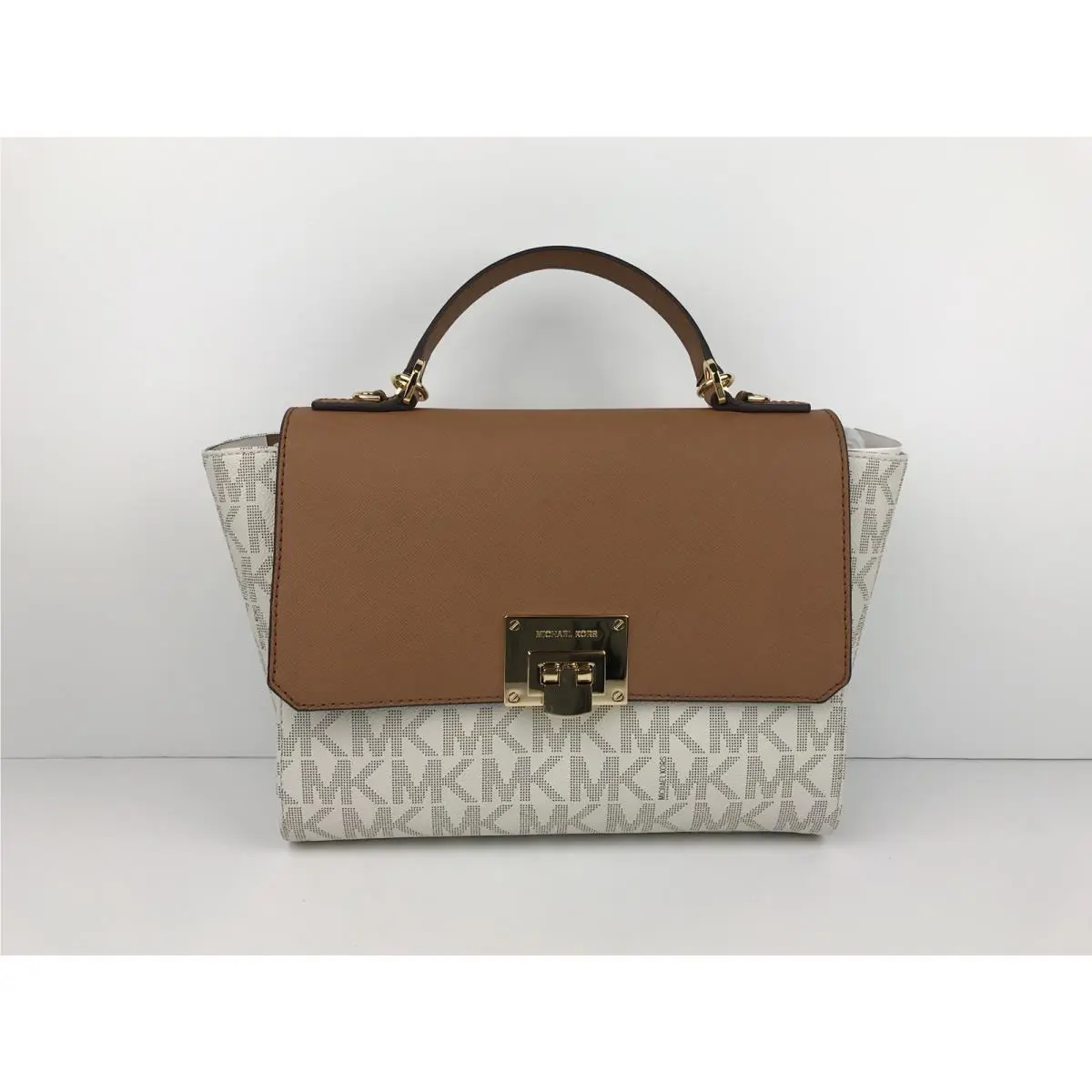 Michael Kors Tina Medium Signature Satchel Shoulder Bag