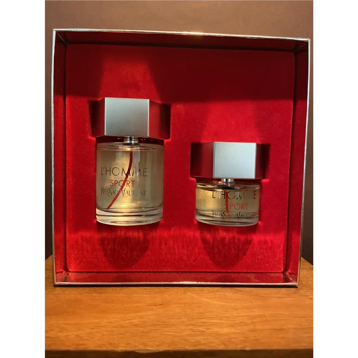 Ysl L`homme Sport 2 PC Gift Set 3.3 Oz Edt Spray 1.3 Oz Spray Rare by Yves Saint Laurent