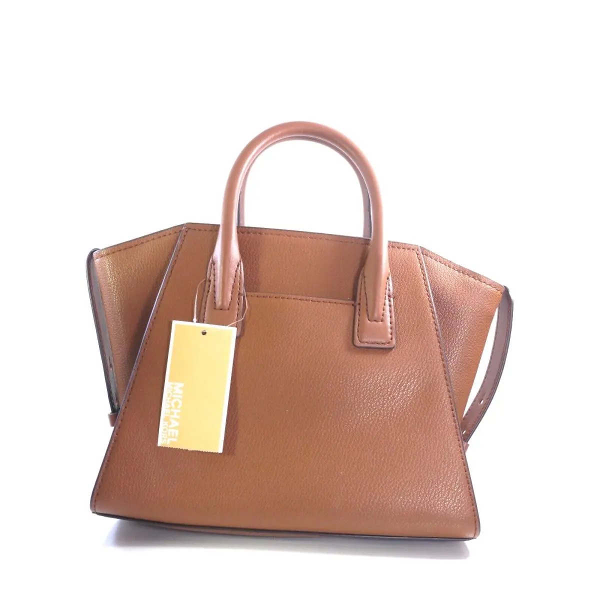 Michael Kors SM TZ Satchel Leather Zip - Brown Long Strap Included