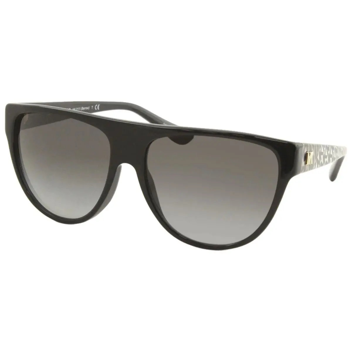 Michael Kors Women`s Barrow MK2111 MK/2111 30058G Black Square Sunglasses 57mm - Frame: Black, Lens: Gray