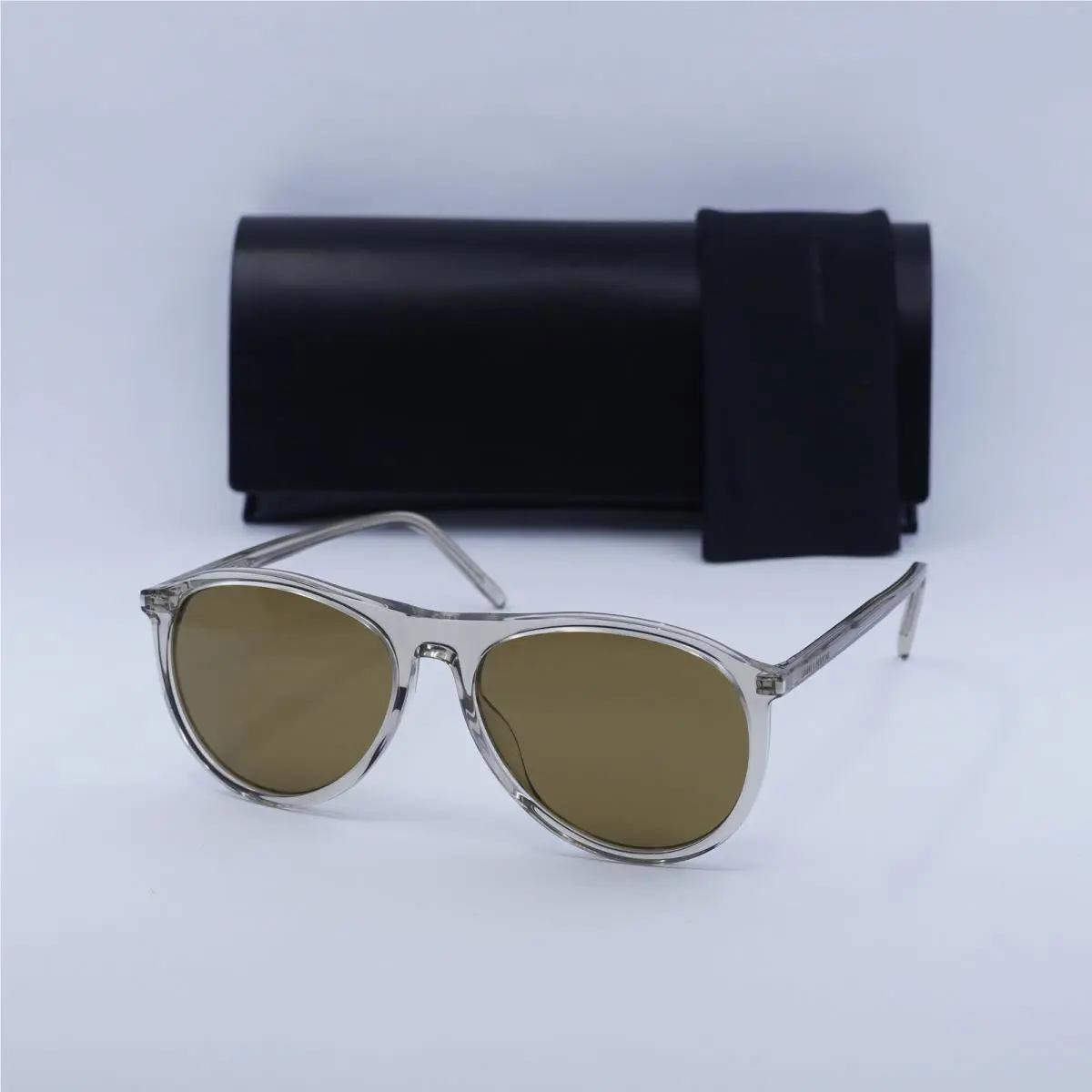 Saint Laurent SL667 004 Transparent Beige/brown 56-16-145 Sunglasses by Yves Saint Laurent