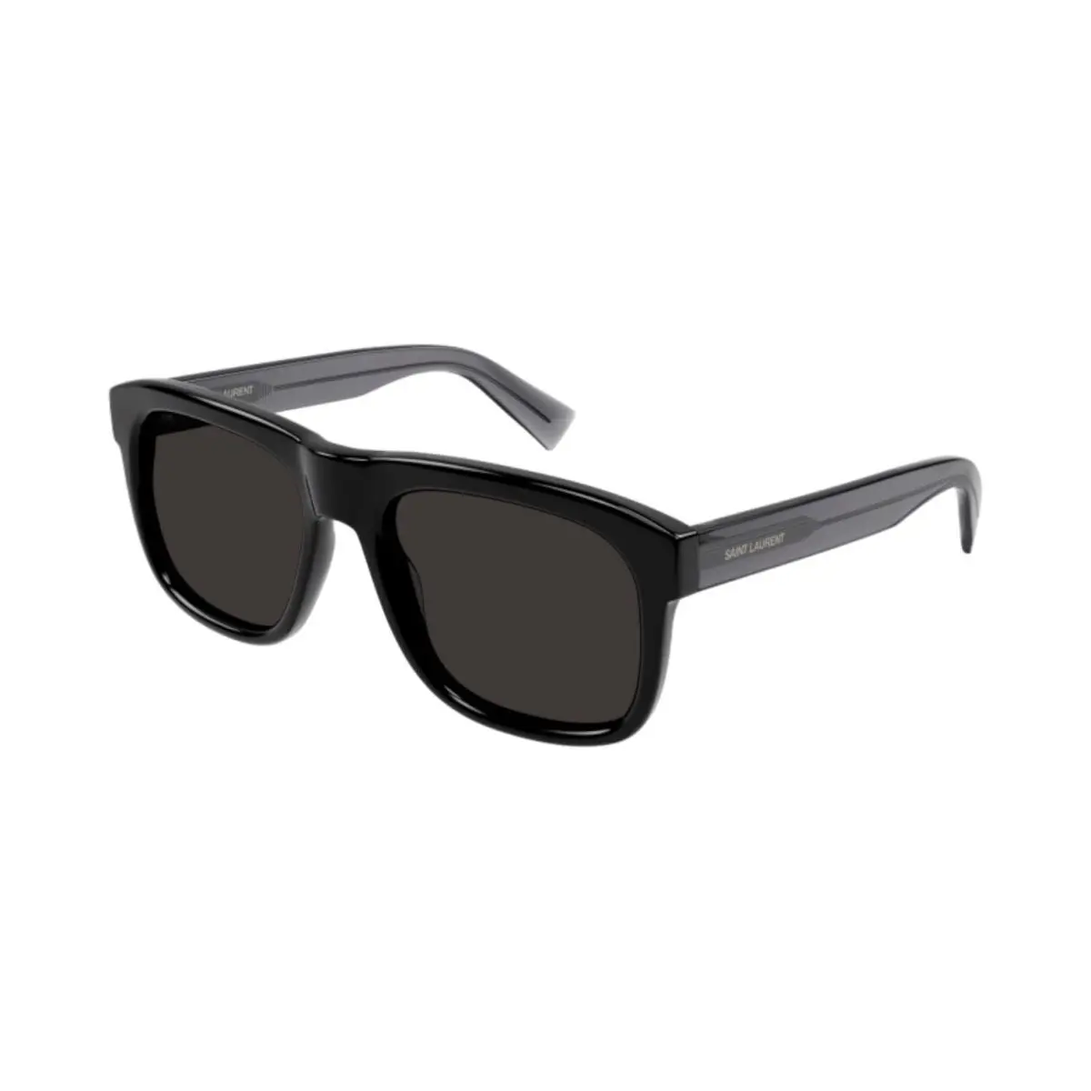 Unisex Saint Laurent SL 558 Square Sunglasses - Black Frame Grey/black Lens