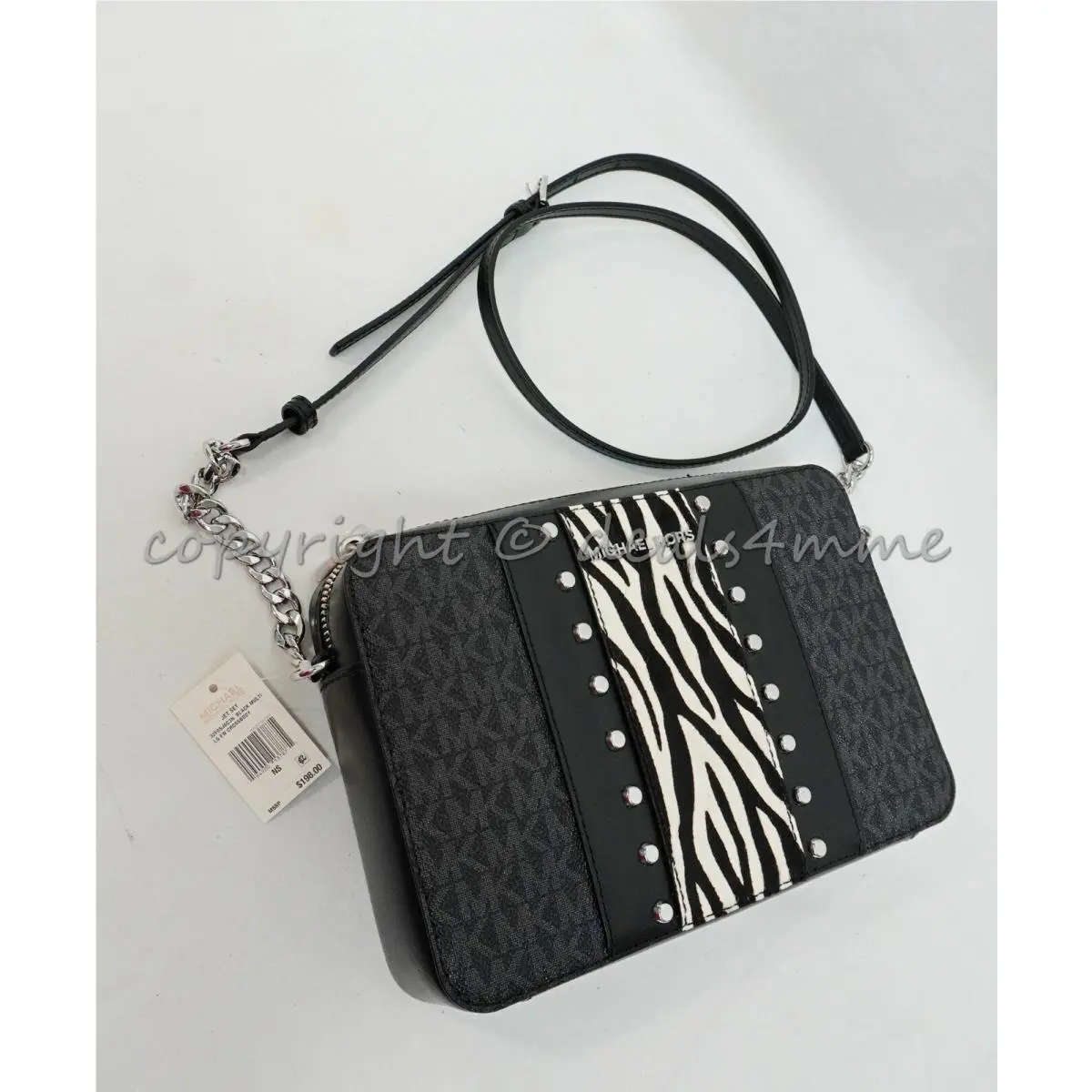 Michael Kors 32F0SJ6C3H Jet Set Large East West Crossbody/shoulder Bag in Black