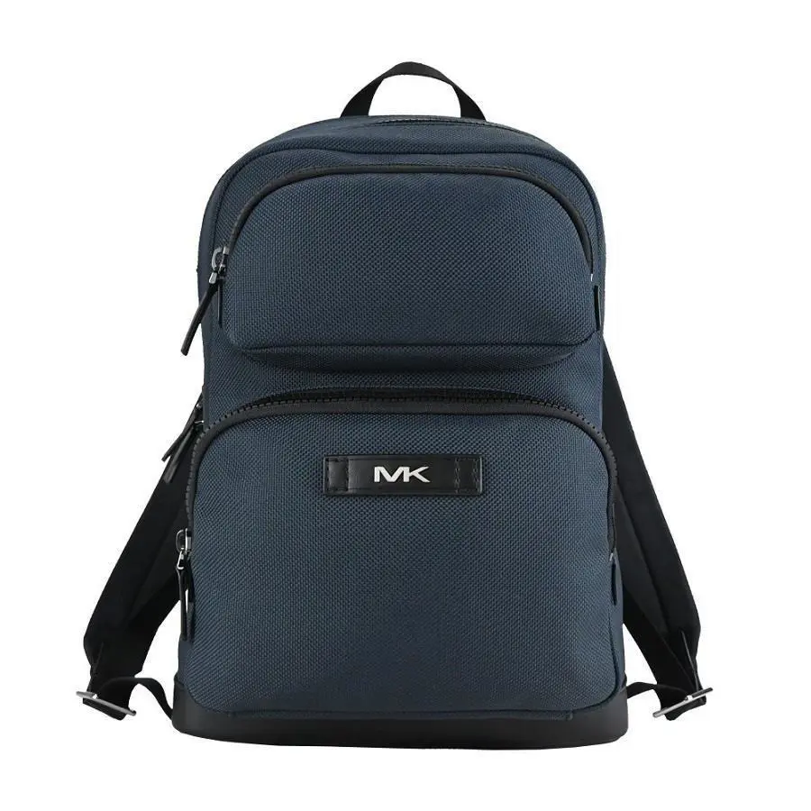 Michael Kors Kent Sport Navy Large Voven Backpack Travel School Bag