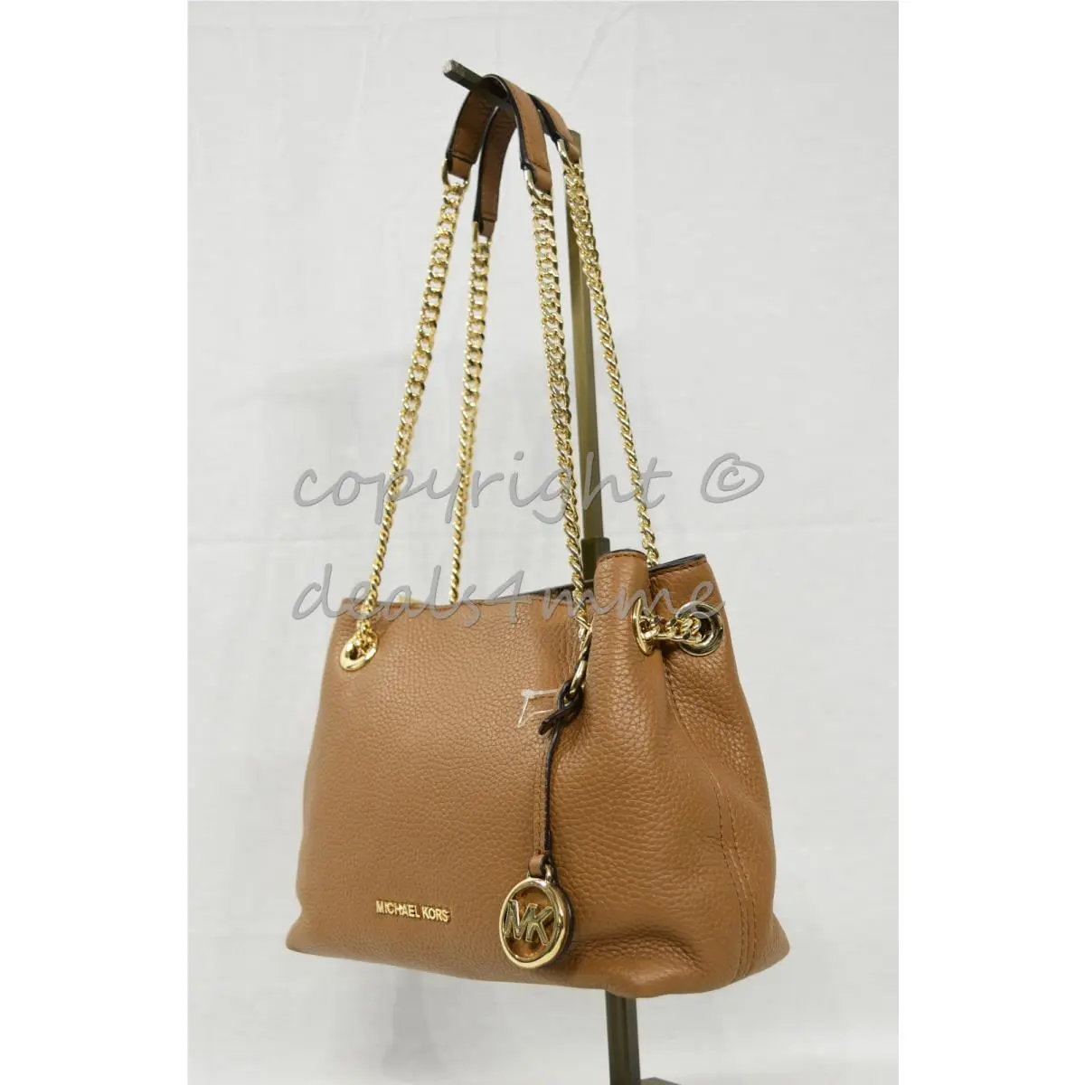 Michael Kors Leather Jet Set North South Medium Chain Messenger /shoulder Bag