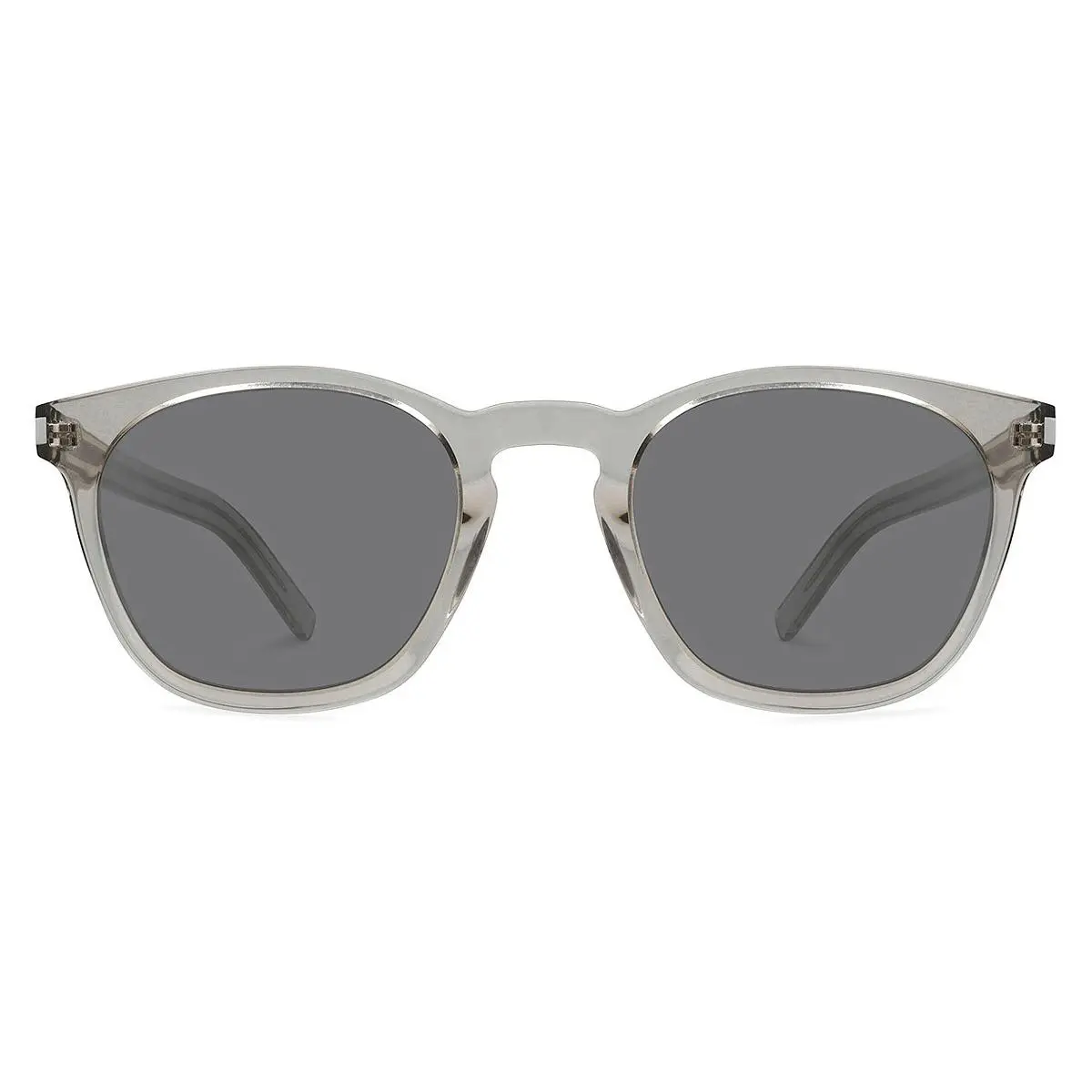 Saint Laurent SL 28 Slim Sunglasses Beige Silver Mirror 49 by Yves Saint Laurent