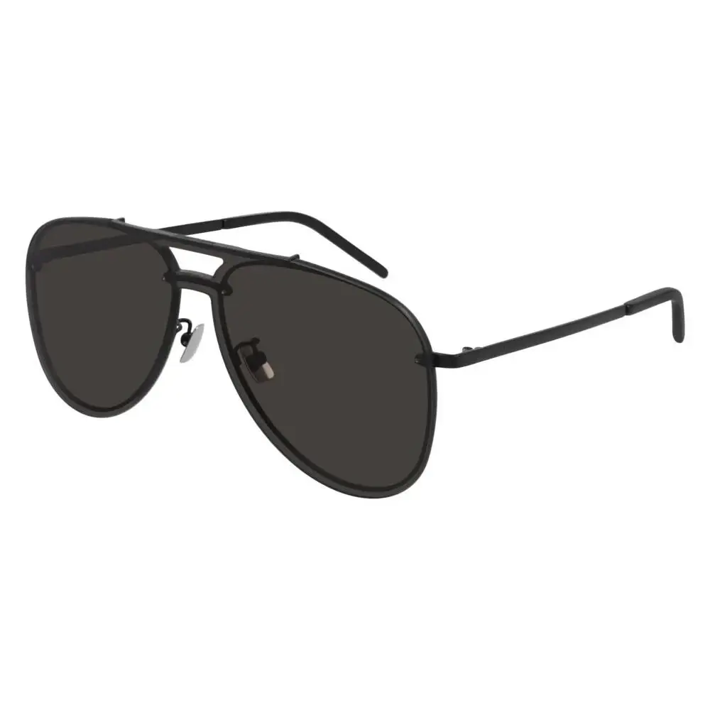 Saint Laurent Sunglasses Classic 11 Mast 003 Black/dark Grey Silv Lens