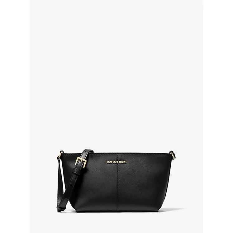 Michael Kors Jet Set Travel Small Crossbody Leather Bag Purse Back Gold