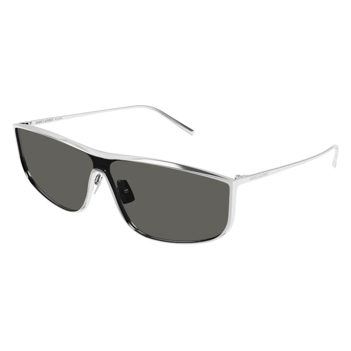 Saint Laurent SL 605 Luna Silver/green 001 Sunglasses - Frame: Silver, Lens: Green