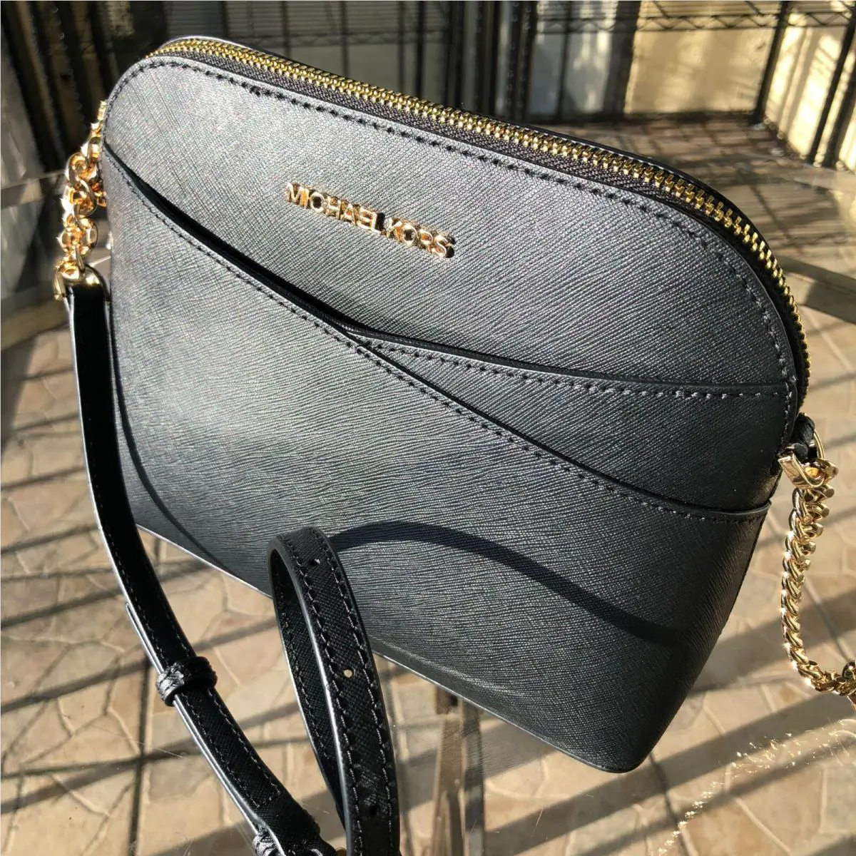 Michael Kors Women Leather Fashion Black Crossbody Bag Handbag Messenger Purse