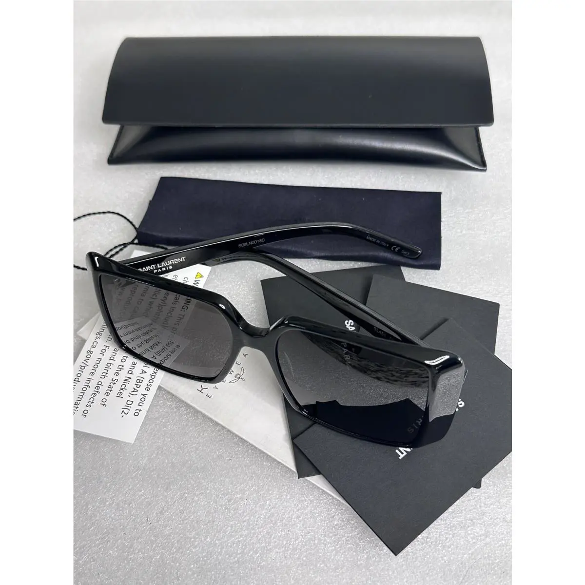 Saint Laurent SL 451 001 Sunglasses Black 56-16-140 Gray Lens SL451