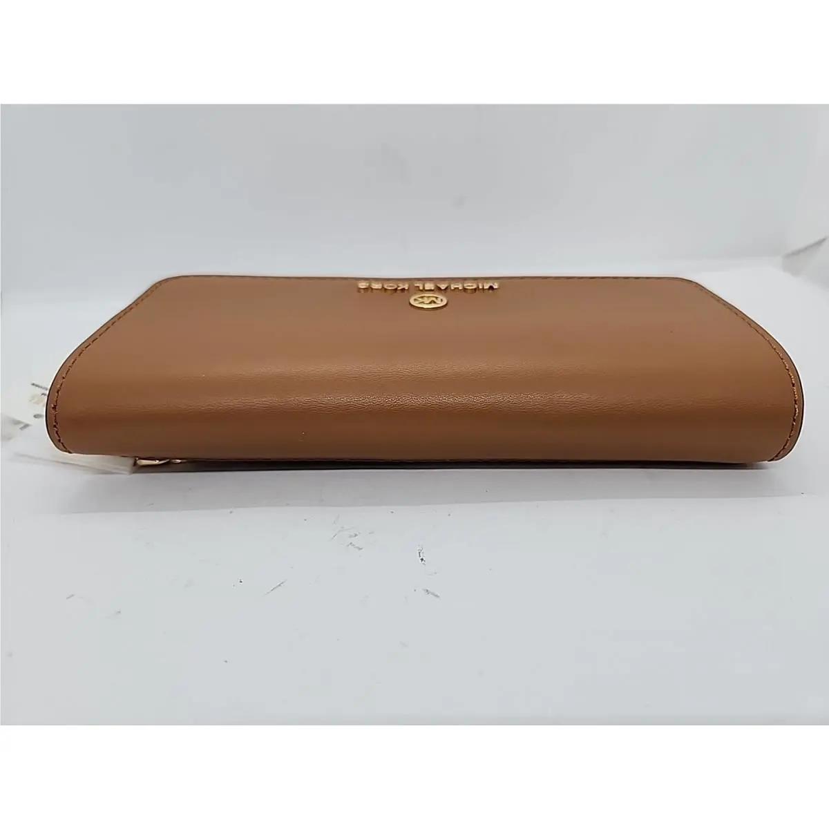 Michael Kors Jet Set Charm Trifold Large Wallet Brown Acorn MK Signature