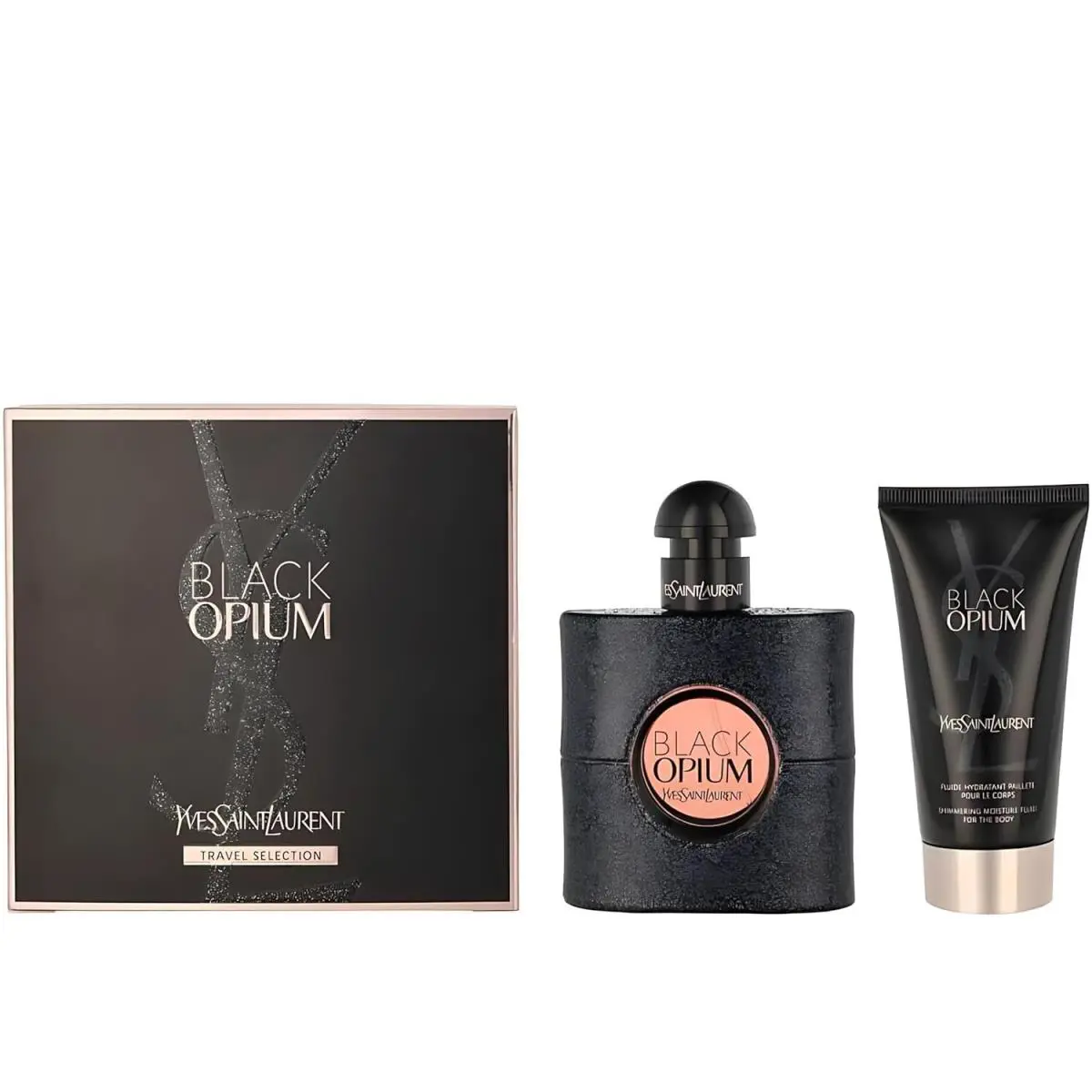Black Opium by Yves Saint Laurent For Women 2 pc Set 1.6 oz Edp Spray + Moisture