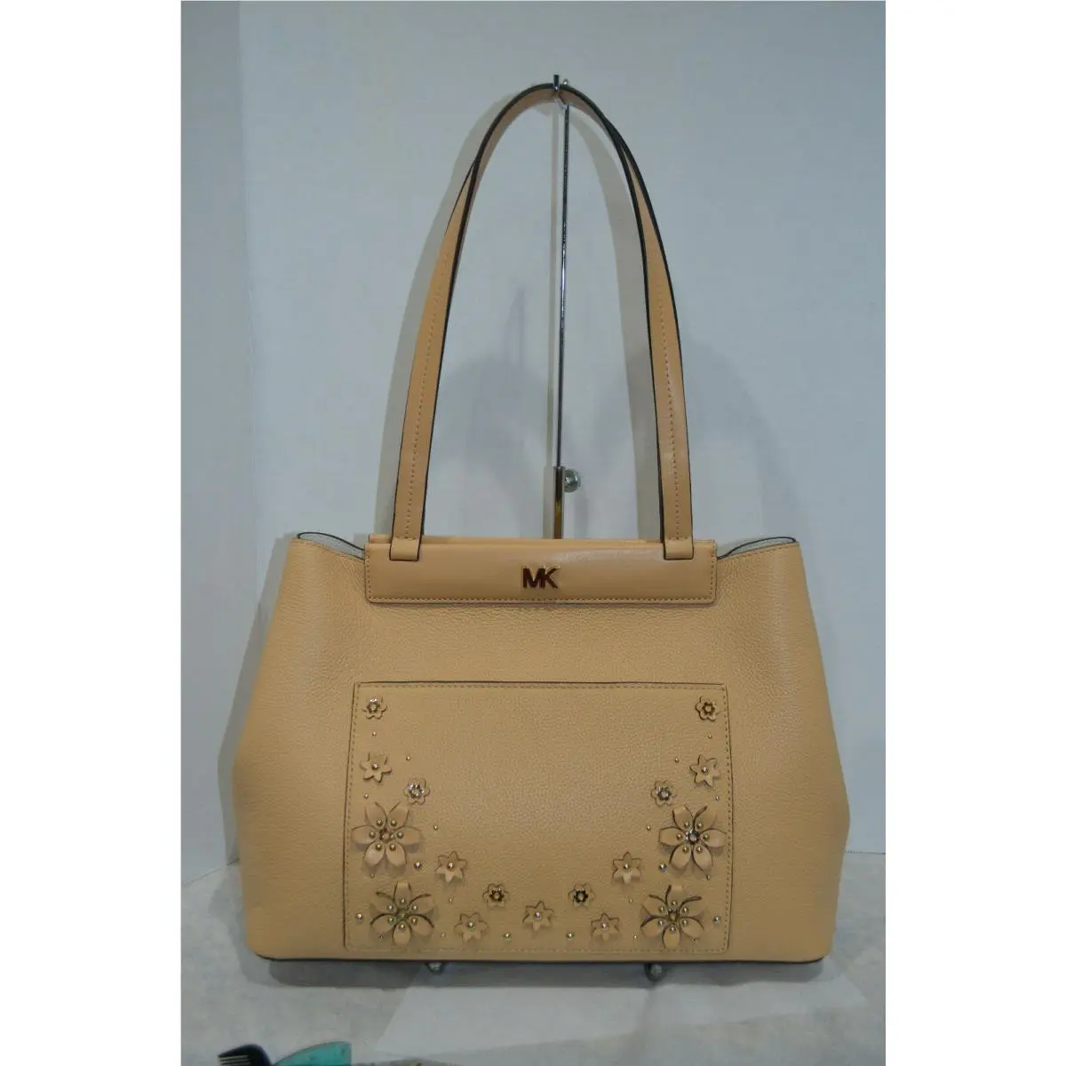 Meredith Butternut Medium EW Bonded Leather Tote by Michael Kors