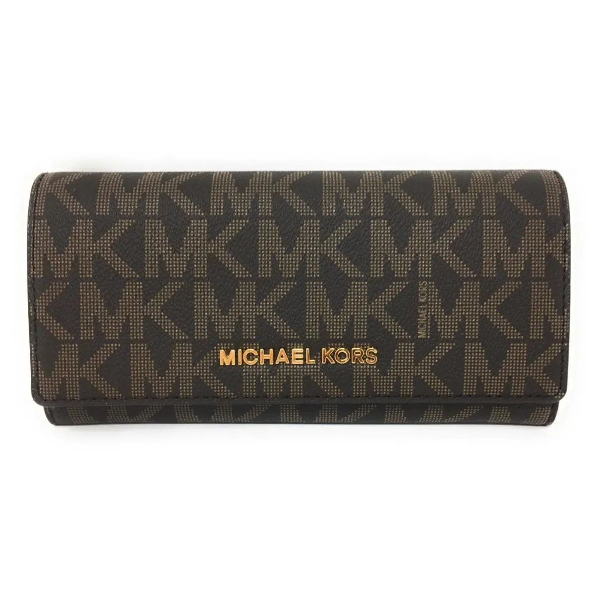 Michael Kors Jet Set Travel Signature Pvc Carryall Wallet - Brown