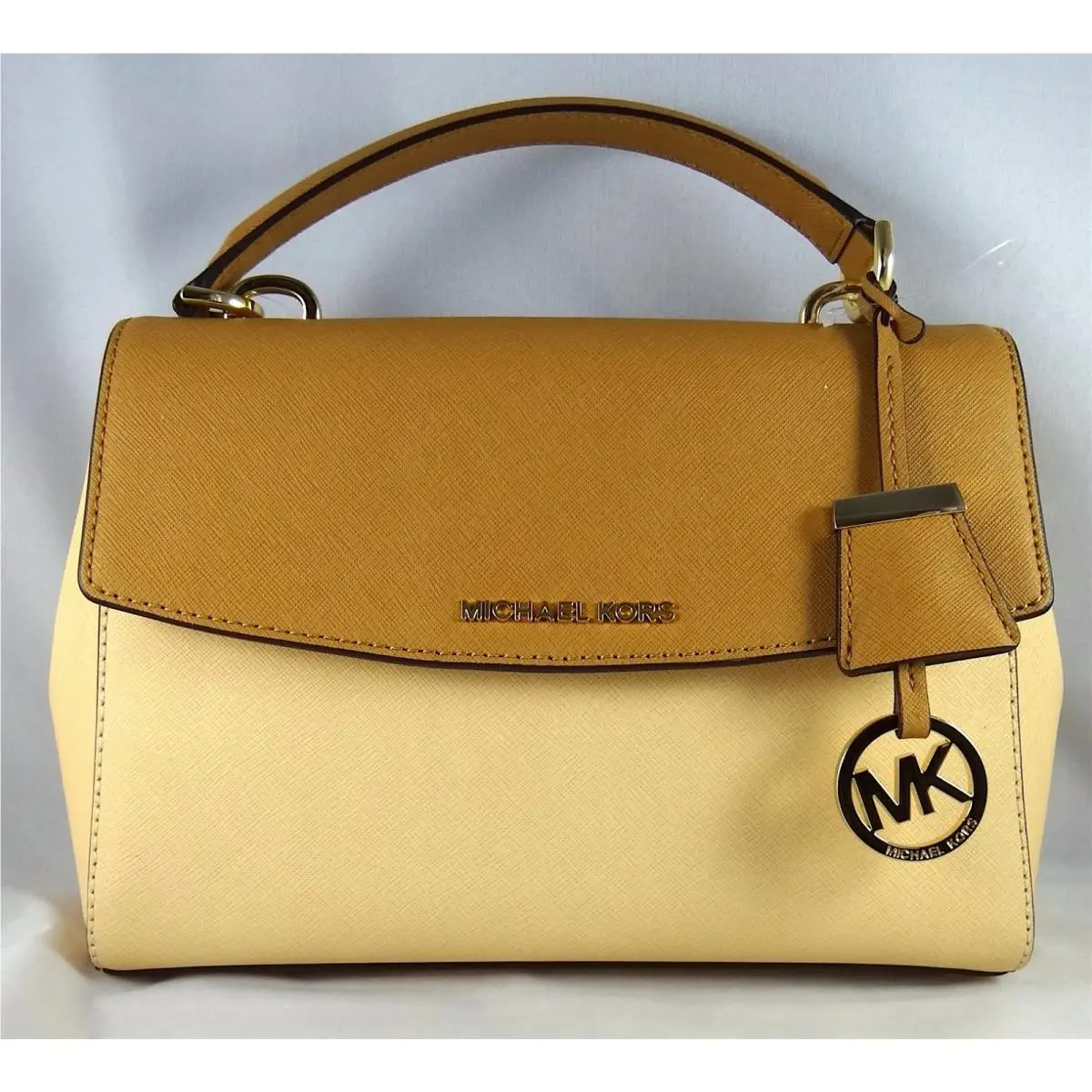 Kors Ava Colorblock Small Peanut Top Handle Satchel Bag