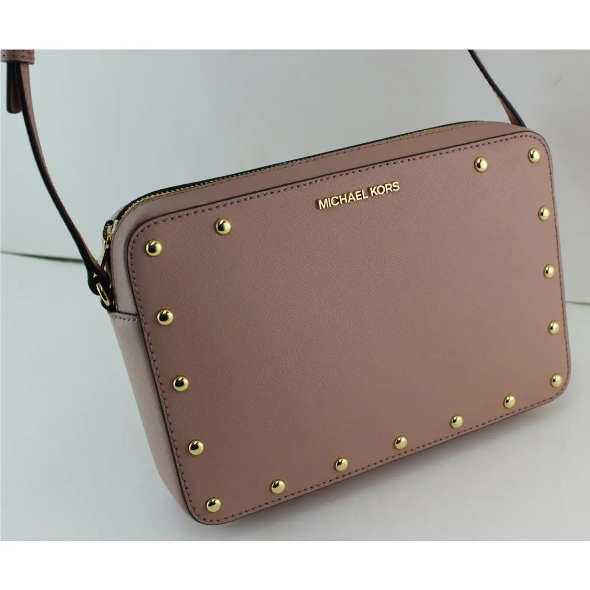 Michael Kors Sandrine Stud Pink LG EW Crossbody Women`s Handbag