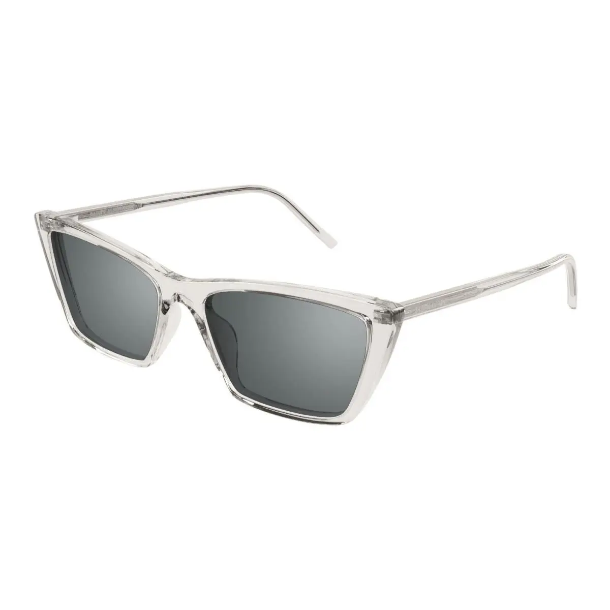 Saint Laurent Mica Thin Sun SL 737 Beige/grey Silver Mirrored 004 Sunglasses - Frame: Beige, Lens: Grey Silver Mirrored