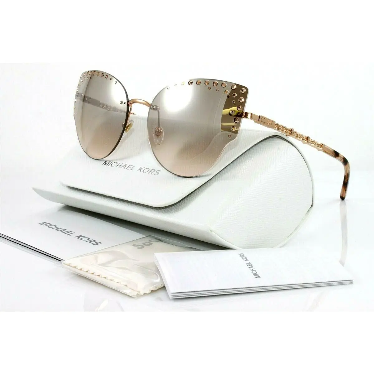 Michael Kors Women`s Sunglasses MK1058B 11088Z St Anton Rose Gold Sz 57mm