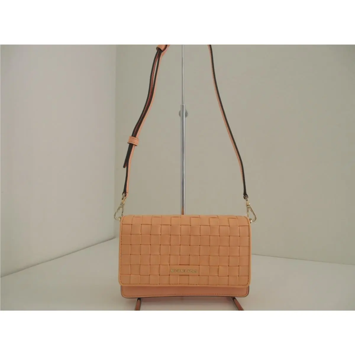 Michael Kors Jet Set Small Phone Leather CROSSBODY-$178-CANTALOUPE