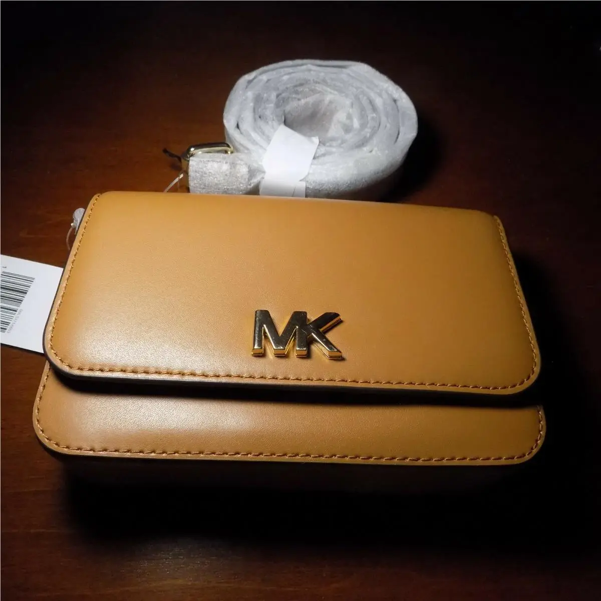 Michael Kors Mott Leather Belt Bag Acorn Brown
