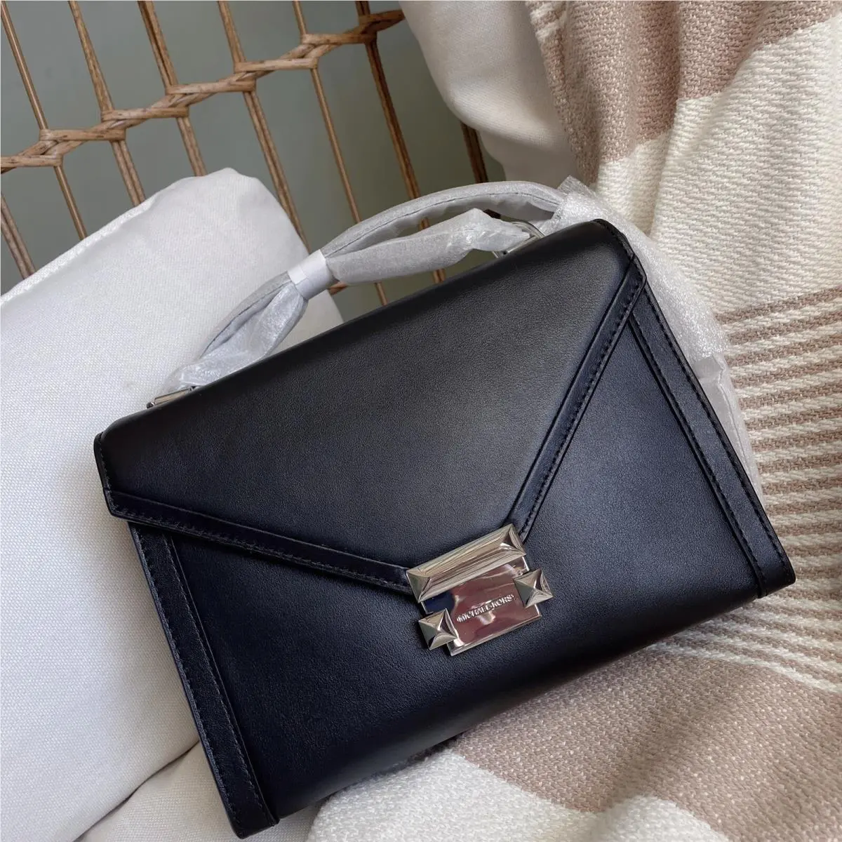 Michael Kors Whitney Black Large Shoulder Chain Bag with Dust Bag