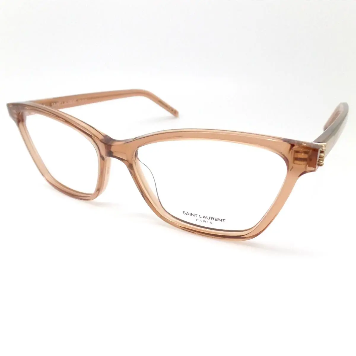 Saint Laurent SL m128 012 56mm Crystal Brown Eyeglasses Frames by Yves ...