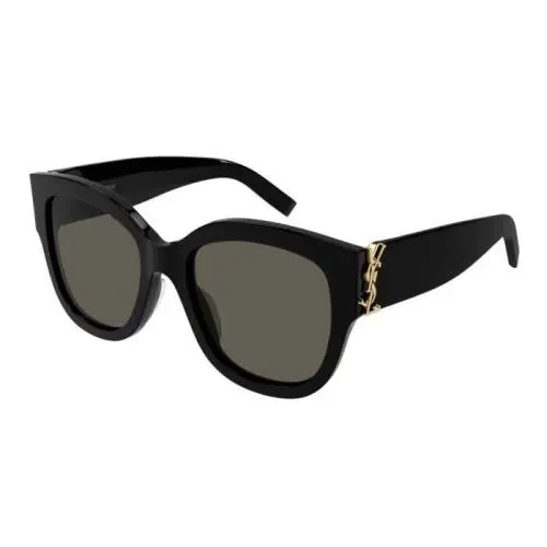 Saint Laurent SL M95/F 001 Black Gold Dark Grey Lenses Sunglasses