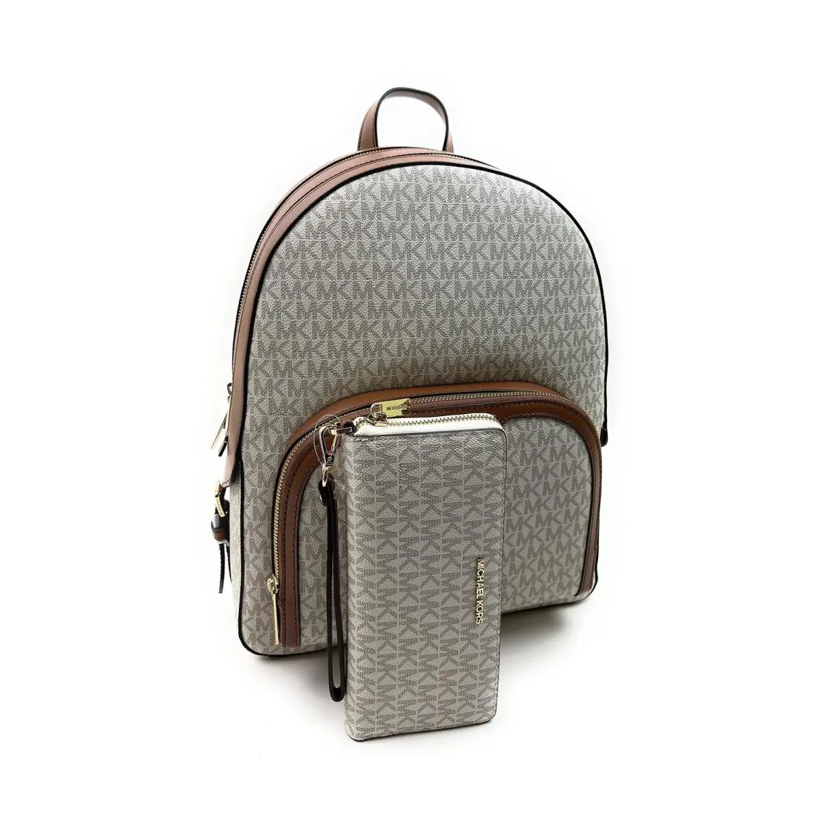 Michael Kors Jaycee Large Backpack School Bag Bundled Jst Continental Wallet