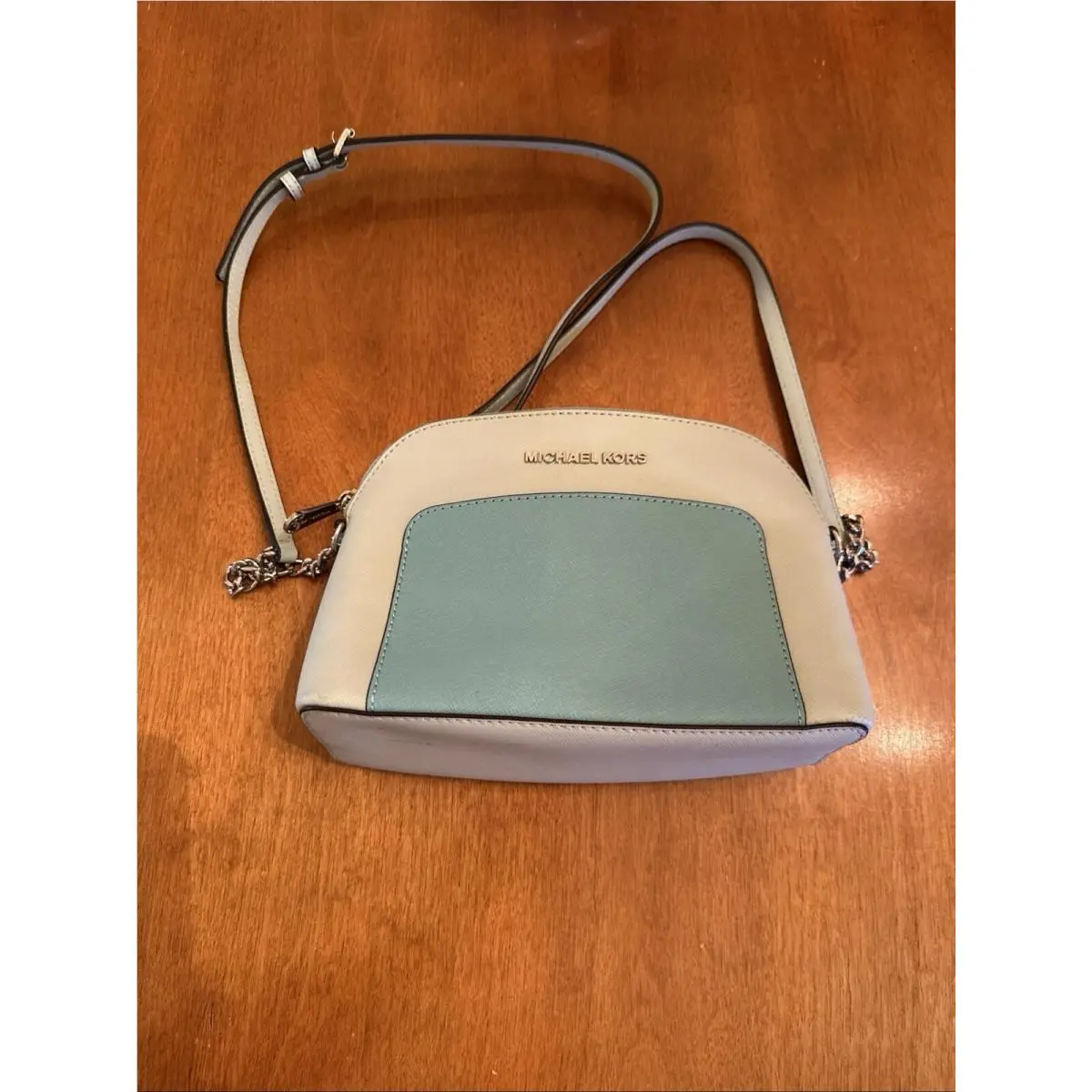 Michael Kors Cindy Pocket Large Dome Crossbody - Celadon/azure
